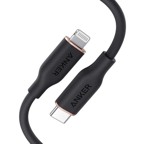 ANKER POWERLINE III FLOW USB-C TO LIGHTNING CABLE 0.9M A86621H11 | BLACK